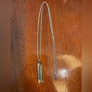 Preserved fern necklace